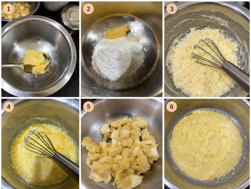 Steps for easy banana bread