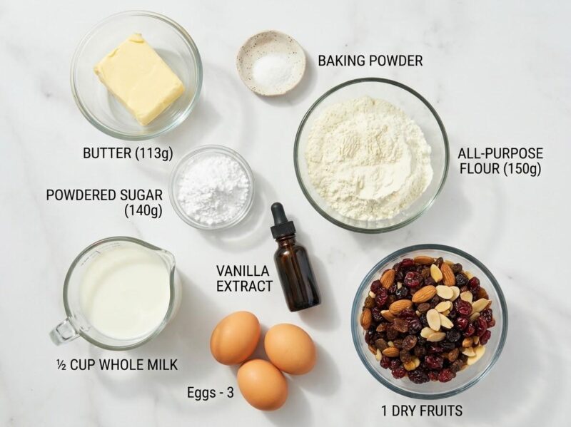 vanilla cake ingredients